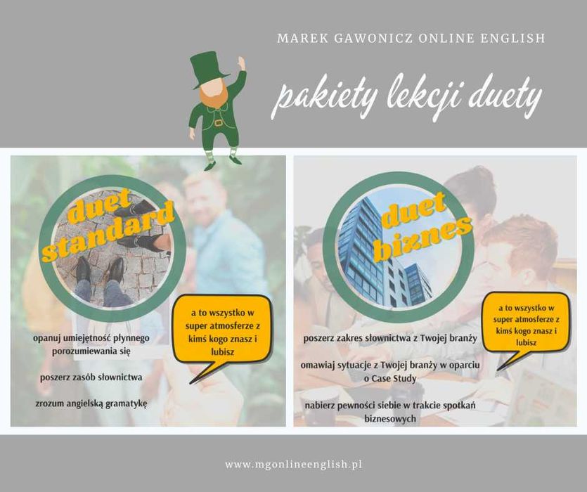 Lekcje Angielskiego Online 1:1 + duety