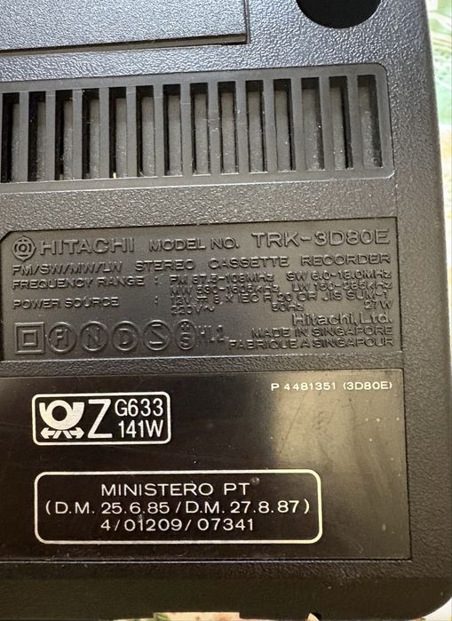 Магнітола Hitachi TRK-3D80 HiFi Super bass