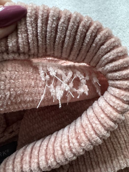 Bluza Primark S – krój oversize różowa welurowa z kapturem