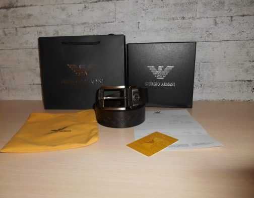 Emporio Armani pasek firmowy, skóra naturalna, Włochy 221