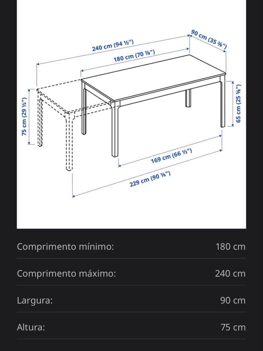 Mesa de sala + 6 cadeiras Ikea - BOM ESTADO!