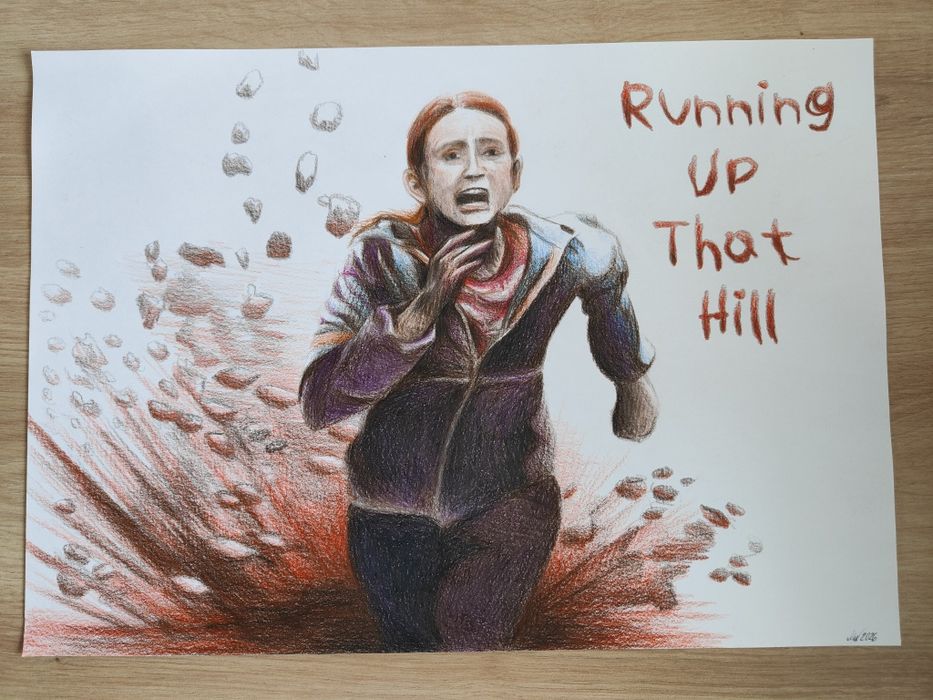 Stranger Things Rysunek FanArt Max Mayfield Vecna Running Up That Hill