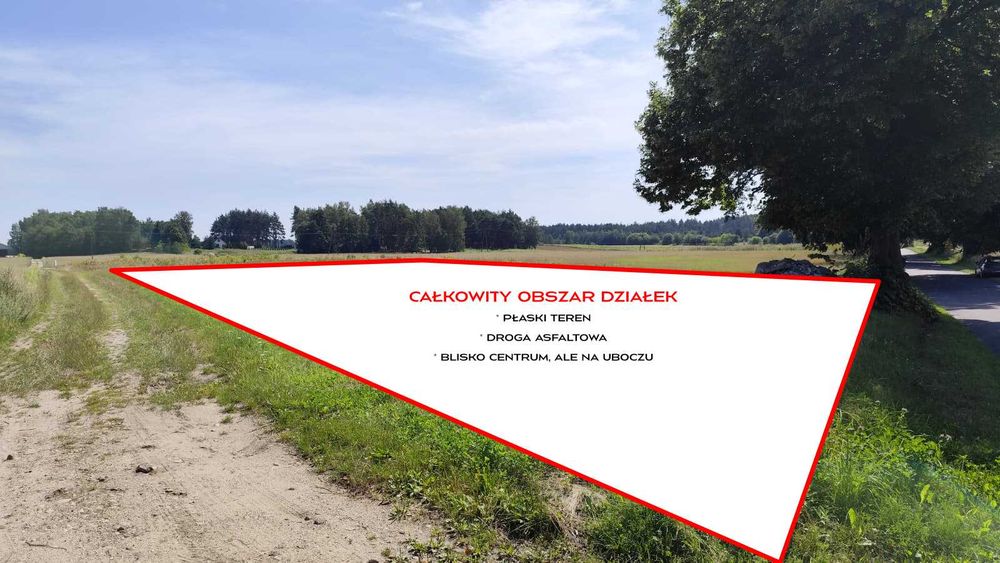 Działki budowlane z WZ od 900m2 - już za 120 zł/m2 - Osie, Powiat Świecki