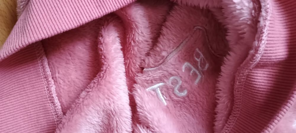 Nowa miękka pluszowa bluza różowa kot 134 Sinsay