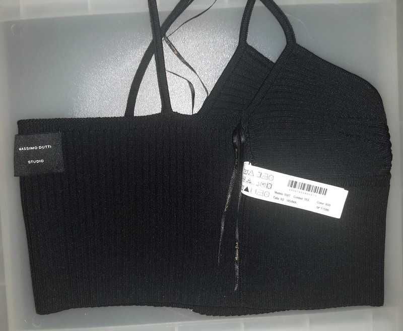 Top preto Massimo Dutti Studio