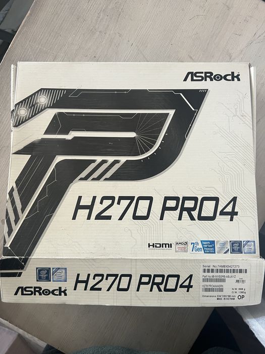 Комплект Socket 1151: ASRock H270 Pro4 + Celeron G3900 + 4GB DDR4