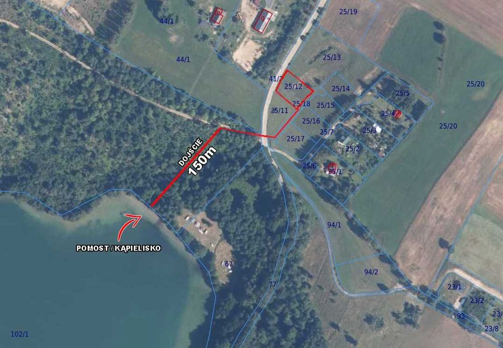 Działka rekreacyjno/budowlana nad jeziorem Mausz – Sulęczyno | 150 m do plaży