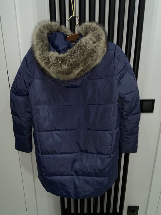 Kurtka zimowa Carry Casual z futerkiem M granatowa basic