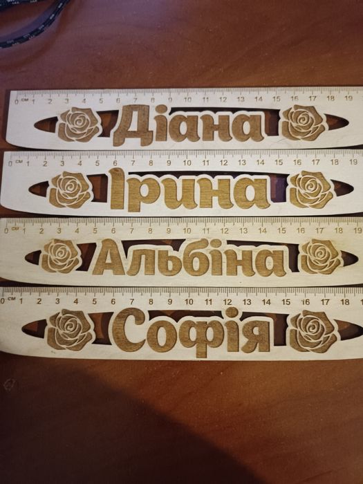 Лінійка шкільна 20 сантиметрів із іменами