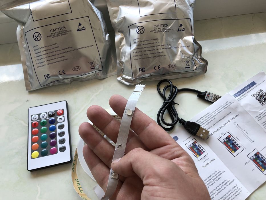 Світлодіодна RGB LED стрічка 5 - 10 м, светодиодная лента світодіодна