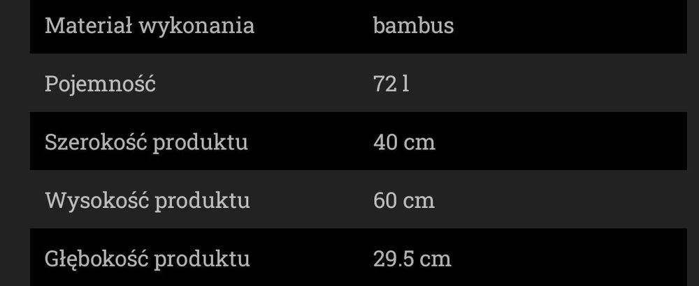 Kosz na pranie bambusowy
