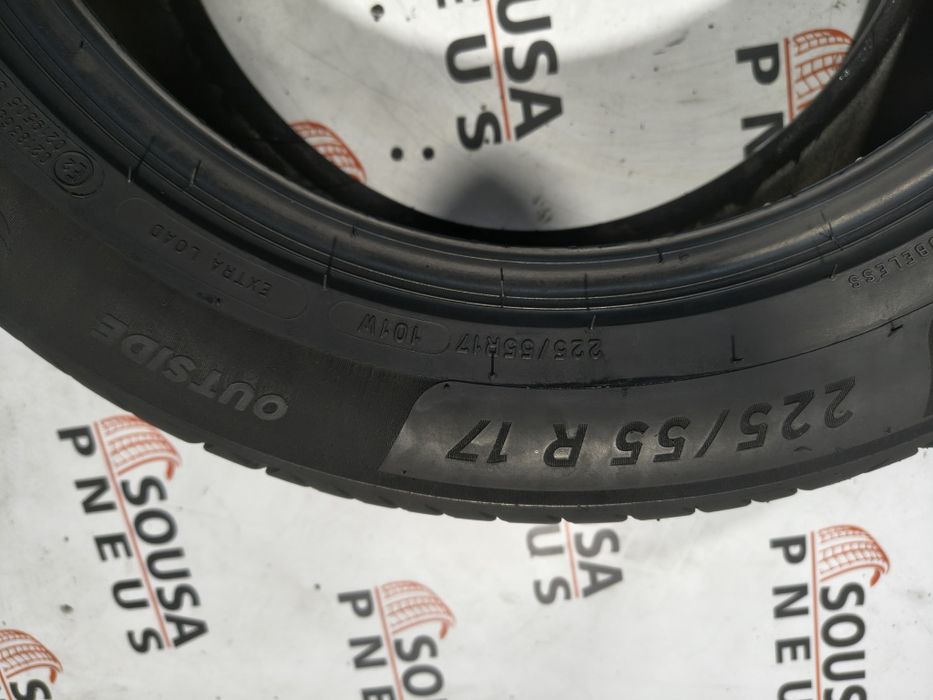 2 pneus semi novos 225-55R17 Michelin - Oferta dos Portes