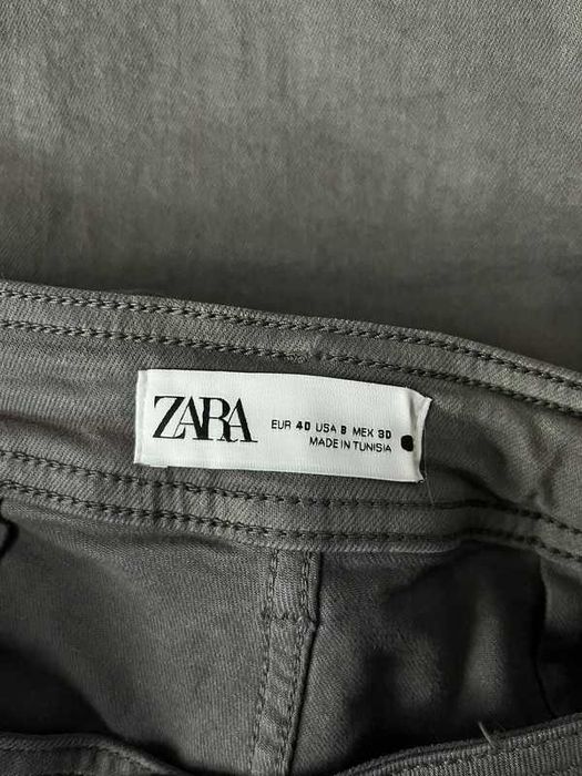 Zara spodnie prosta nogawka szare L 40 opium