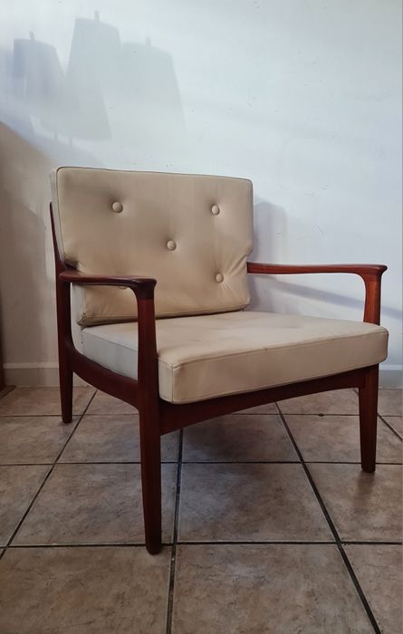 Fotel tekowy, proj. Eugen Schmidt dla Soloform,Niemcy lata 60,mid-c