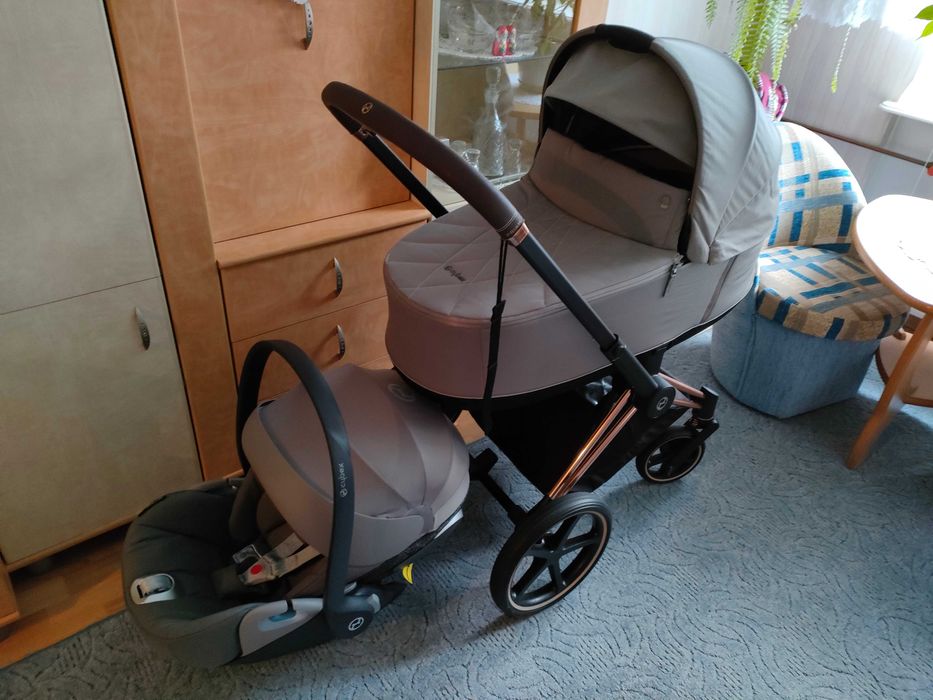 Wózek Cybex Priam 2.0 3 w 1  Soho Gray- duży zestaw