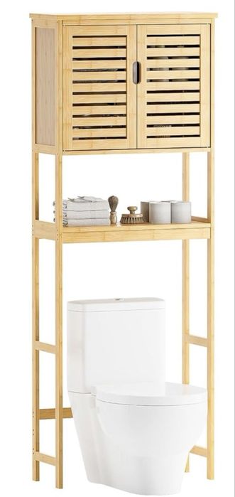 SMIBUY bambusowa szafka łazienkowa nad WC 175 cm