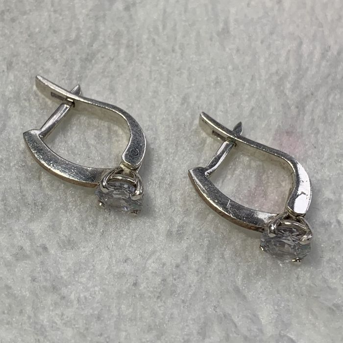 Сережки срібні з позолотою 925