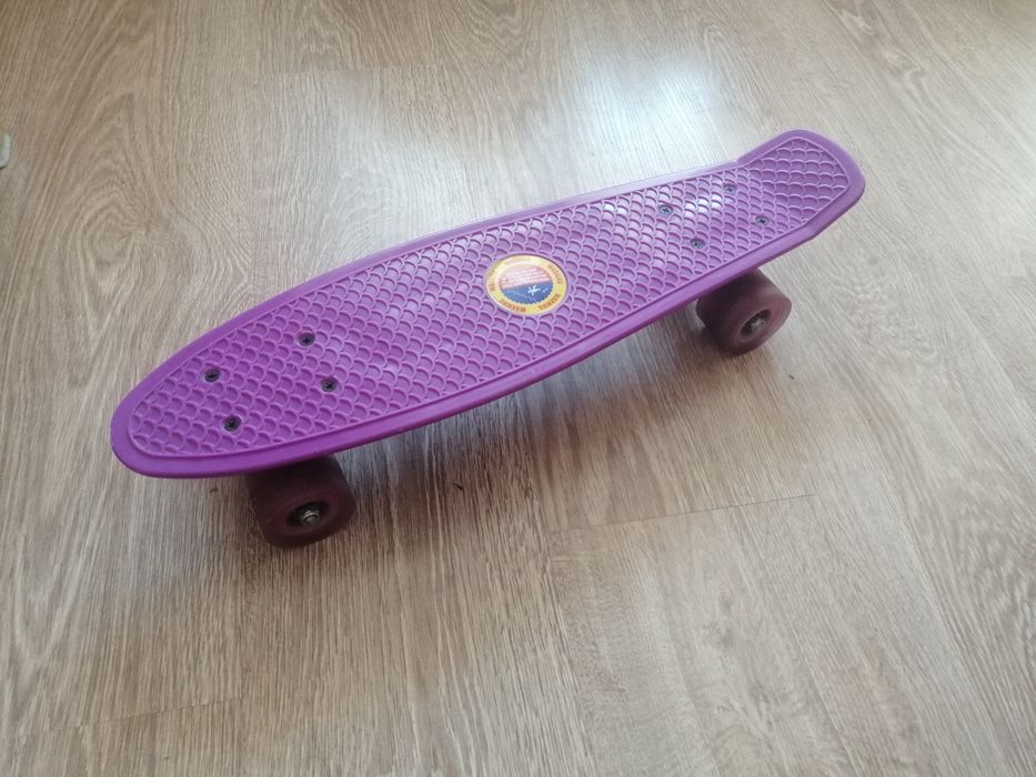 Deskorolka fioletowa fiszka solidna