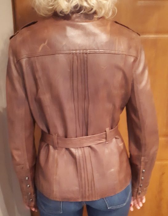 Kurtka skórzana włoska marki GIANNI - rozmiar 38/40, ELEGANCKA !!!