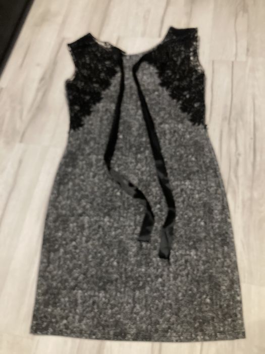 Mini szara sukienka S