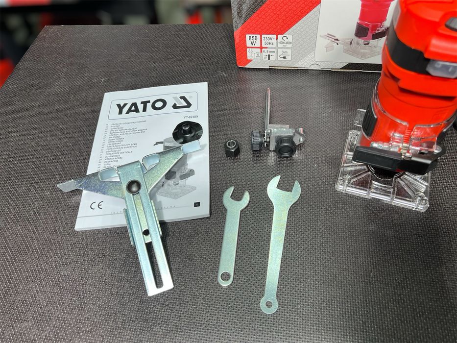 Кромочный фрезе YATO YT-82389 - цанги 6, 8 мм, регул. скорости, 850 Вт