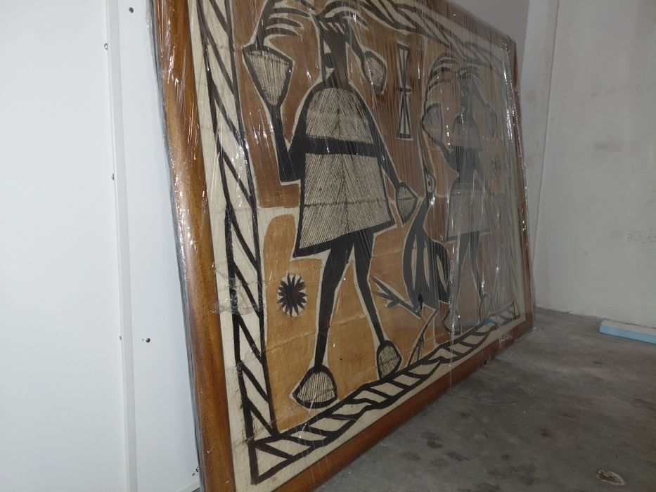Quadro pintura sobre tapecaria. Medidas, 1,00 x 0,80 mts