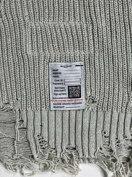 MAISON MIHARA YASUHIRO Distressed свитер свитшот Sweater светр кофта S