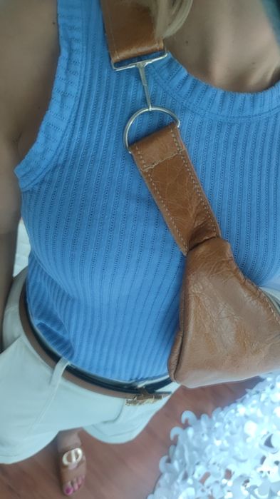 Nerka torebka skóra camel biały, brąz biała lv