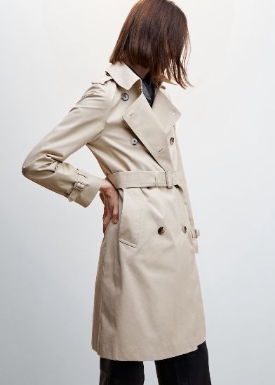 Жіночий тренч Mango MNG бежевий | класични