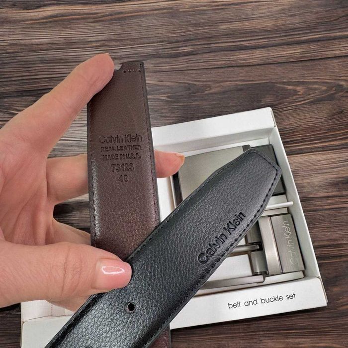 Ремінь CALVIN KLEIN, шкіряний ремінь Кельвін Кляйн, без передплати