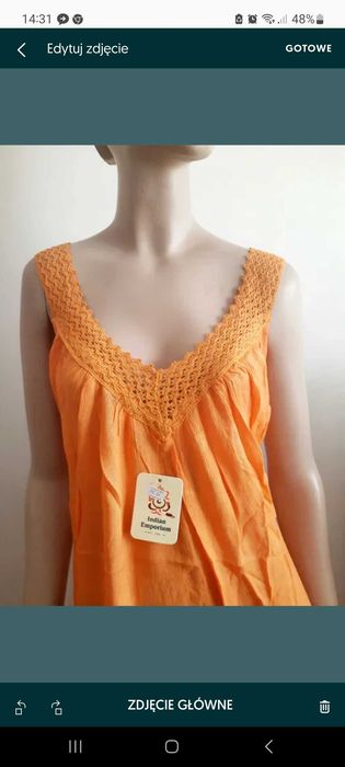 Letnia sukienka na ramiączka plus size