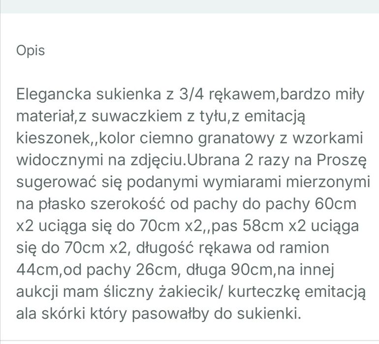 Sukienka elegancka