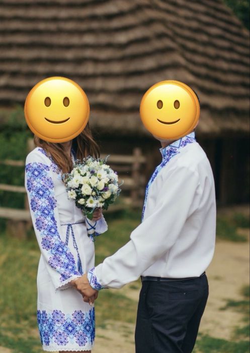Комплект вишиванок з бісеру ( сукні + сорочка)