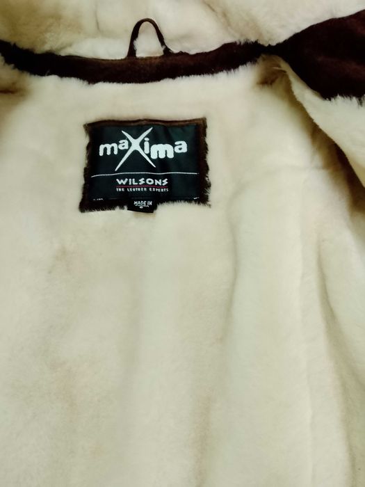 Casaco em pele e pêlo e cachecol em ótimo Estado