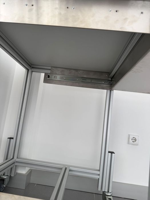 Bancada Técnica Industrial em Perfil Bosch com Gaveta Inox