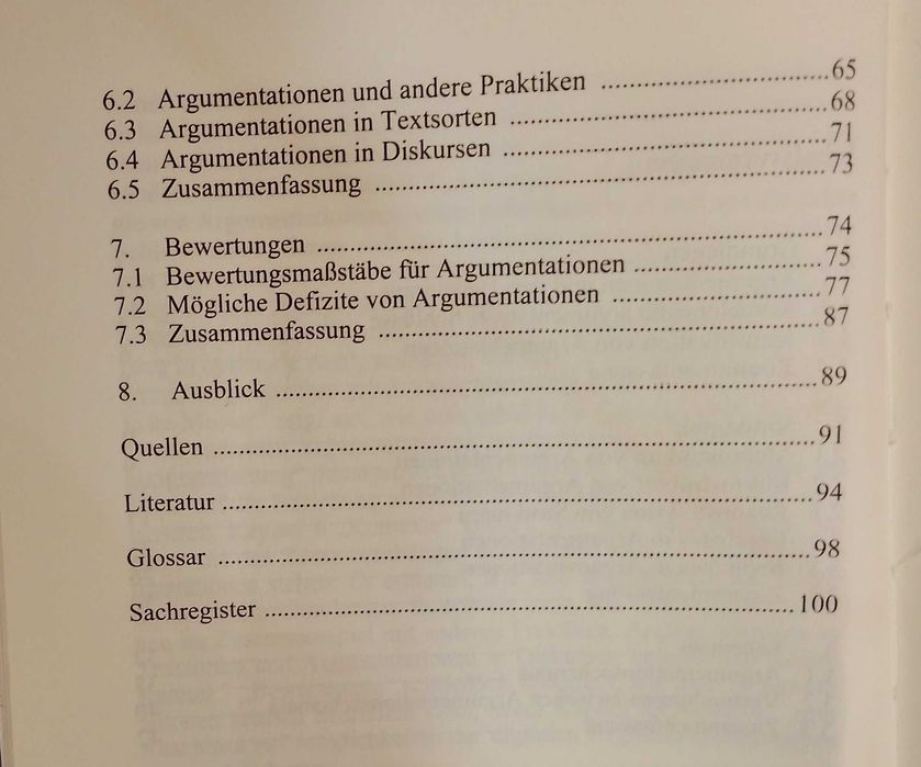 książka o analizie argumentacji "Linguistische Argumentationsanalyse"