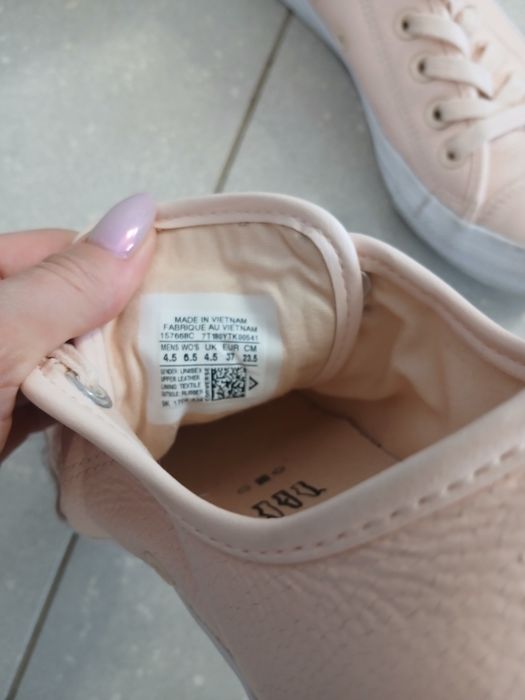 Trampki convers pudrowy róż