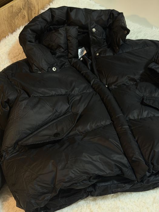 Курточка пуфер чорна XL