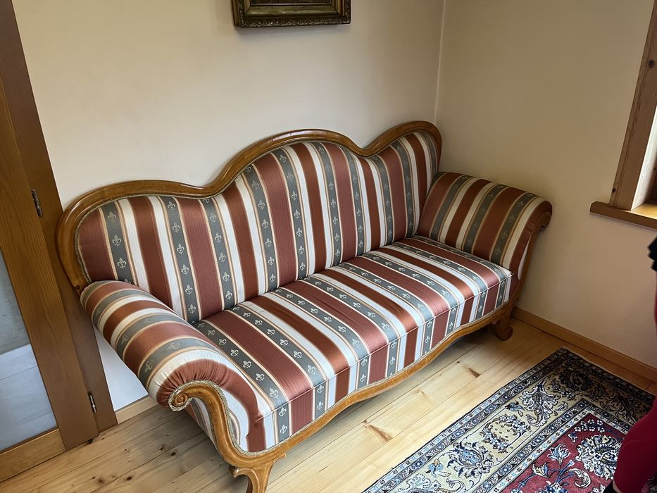 Antyczna sofa/kanapa w stylu Ludwik, drewno, Super Stan, Po renowacji