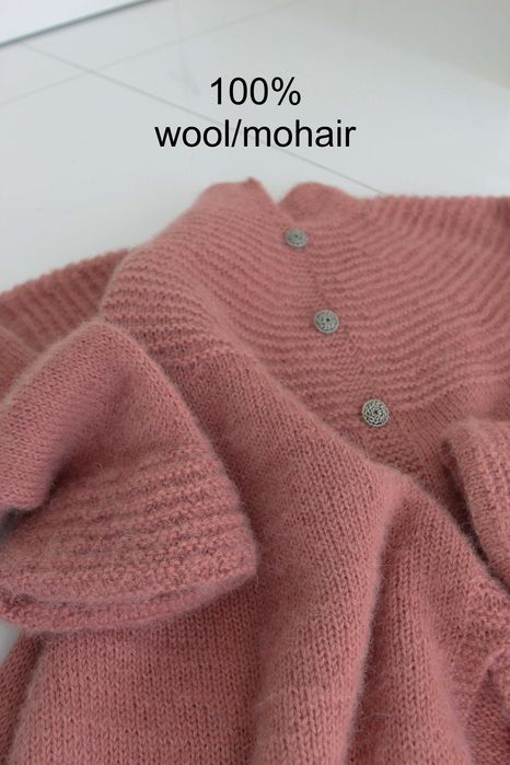 100%wool/moher hand made bez wad L