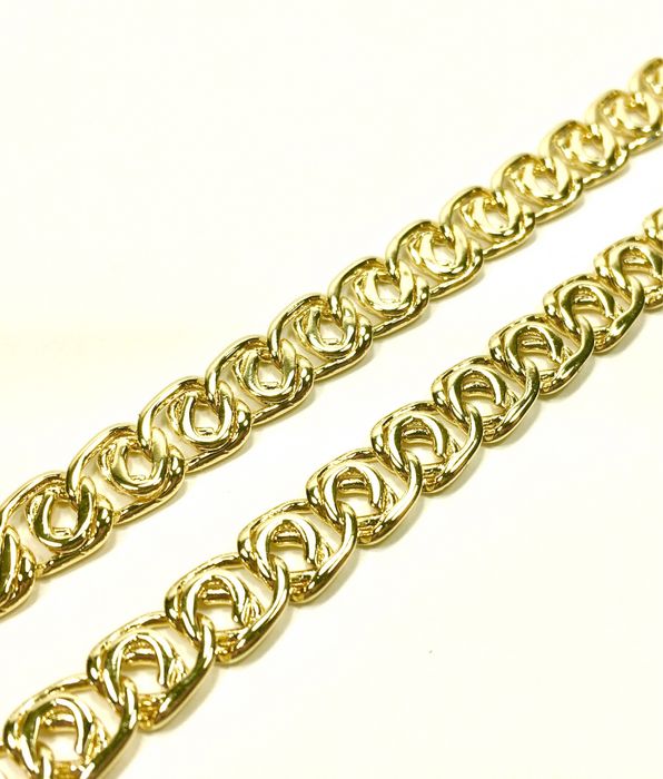 Złoty męski łańcuszek NONNA•wybita próba pozłacany ogniowo 18K