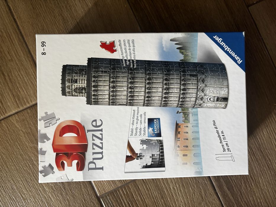 puzzle 3d 216 el. krzywa wieza w pizie ravensburger