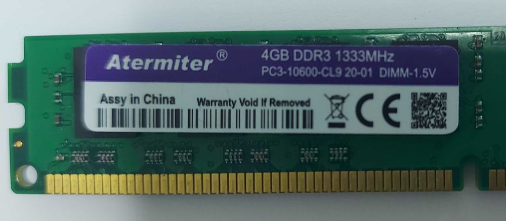 8GB Memory (2x4GB) DDR3 1333Mhz CL964283951327233122