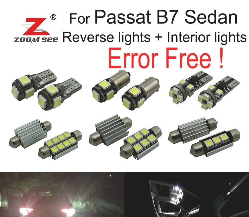 KIT COMPLETO DE 18 LÂMPADAS LED INTERIOR PARA PASSAT B7 SEDAM 12-15