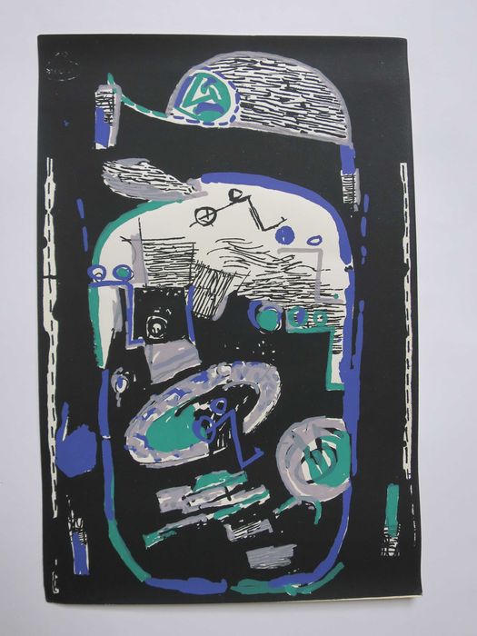 Serigrafia Costa Pinheiro original revista arte KWY 1962 Paris raro