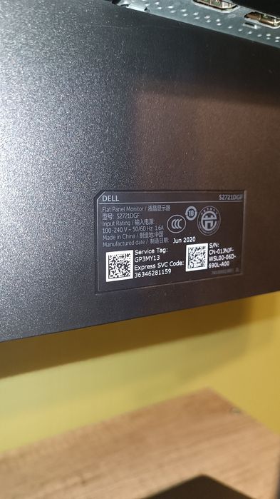 Monitor gamingowy Dell S2721DGF - 1440p NanoIPS, 144hz 1ms G-Sync 27"