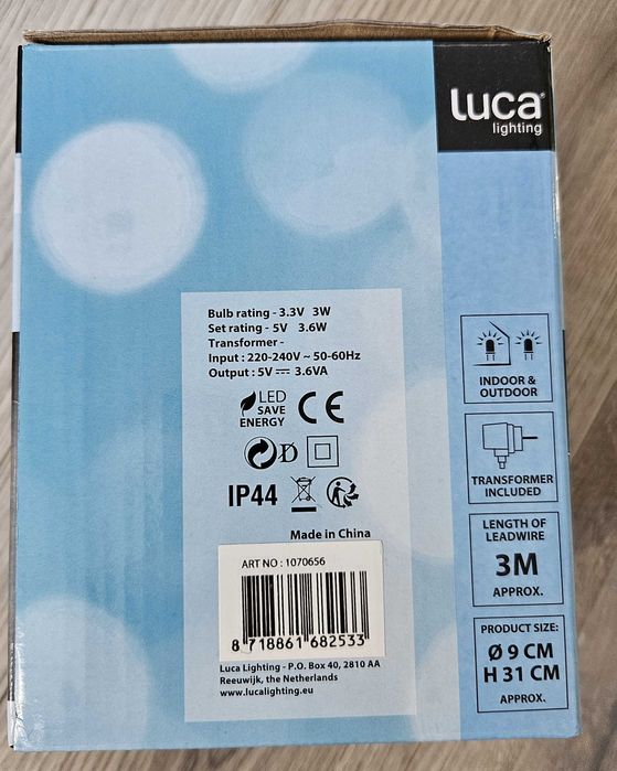 Projektor rzutnik LED animowany Święty Mikołaj na sankach