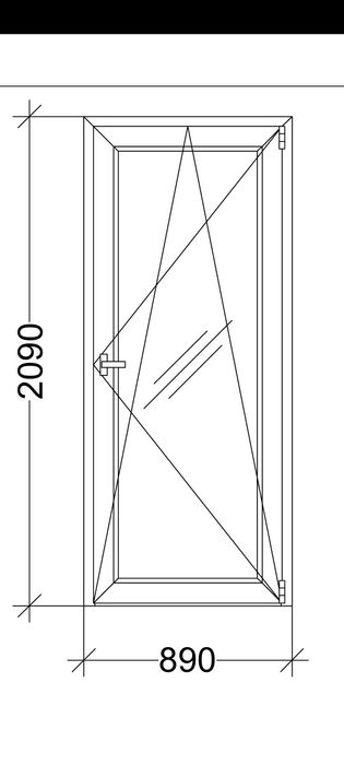 Porta PVC 209 cm × 89 cm