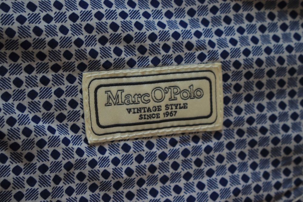 Koszula Marc O'Polo r. M nieb. dł rękaw wzór bawełniana męska