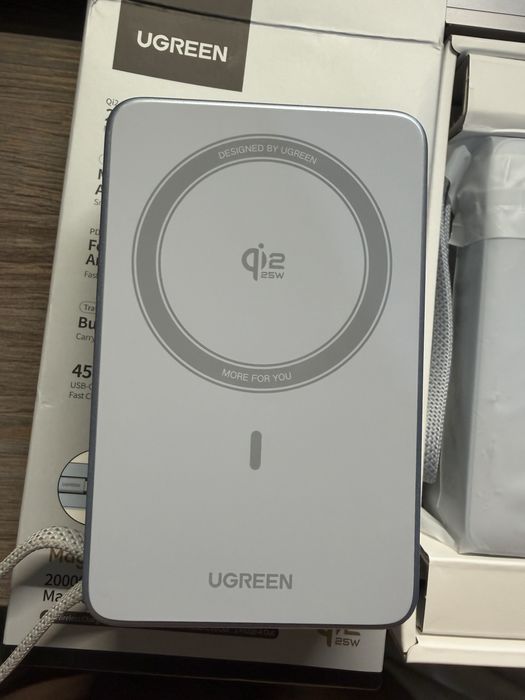 Повербанк UGREEN PB775 Magnetic Wireless Power Bank 20000 мА·год MagSafe Qi2 25W/45W